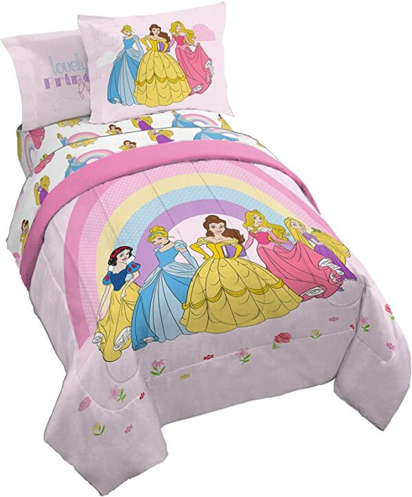 סט מיטה מלא 7 חלקים של Disney Princess Rainbow