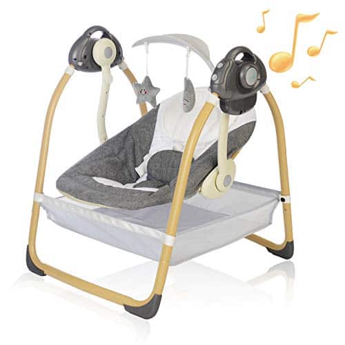 נדנדה חשמלית עם צלילים ומוזיקה לתינוק